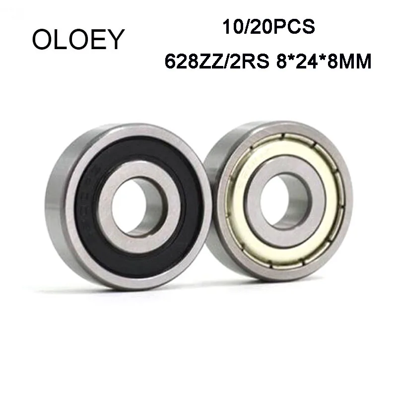 628ZZ 2RS Free shipping 10/20pcs ABEC-1 8x24x8mm Miniature Deep Groove Ball Bearing With Corrosion Resistance And High Quality