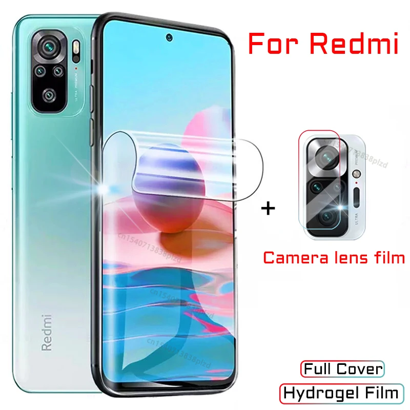 Hydrogel Film For Xiaomi Redmi Note 10 NOTE10 Pro 9 9S S Screen Protector 11 9 T 11T 9T 9A 9C 11S Pro Max 10S A C 5G Not Glass