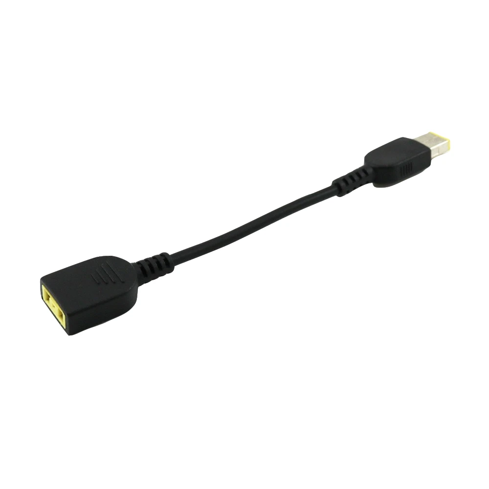1pc Square DC Power Male to Female Extension Charge Cable for Lenovo ThinkPad Carbon Laptop 15cm