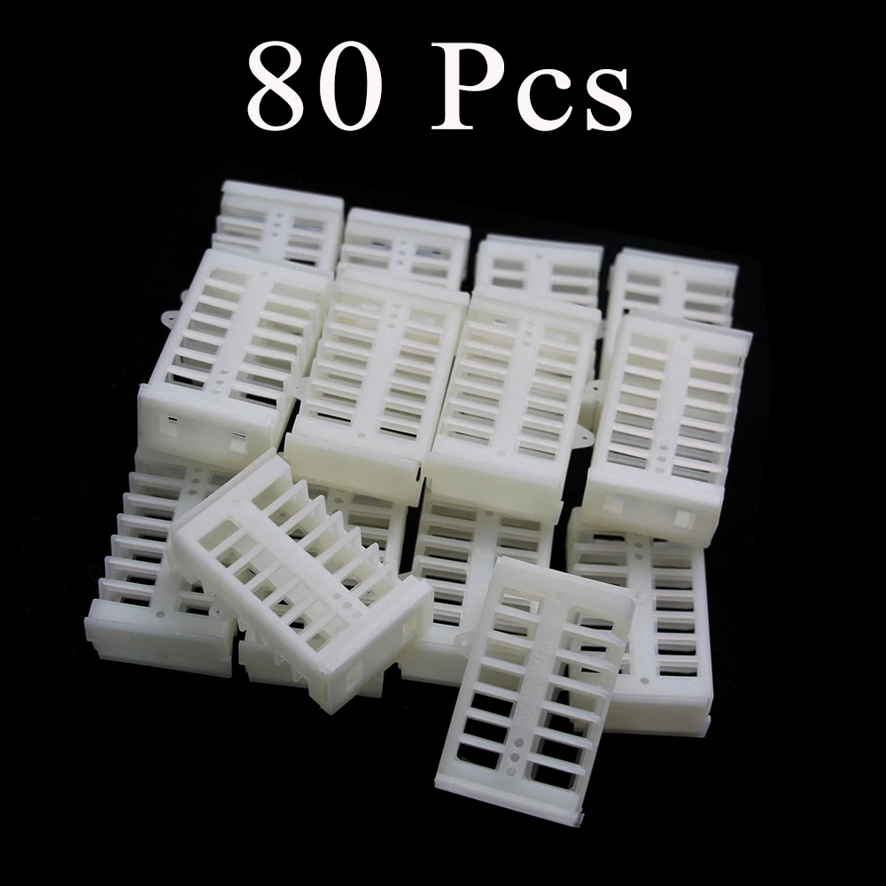 

80PCS Multifunctional Beekeeping Tools Supplies Bee Farm Rearing Cage Imprison Introduction Virgin Queen Cap Box Pulling Type