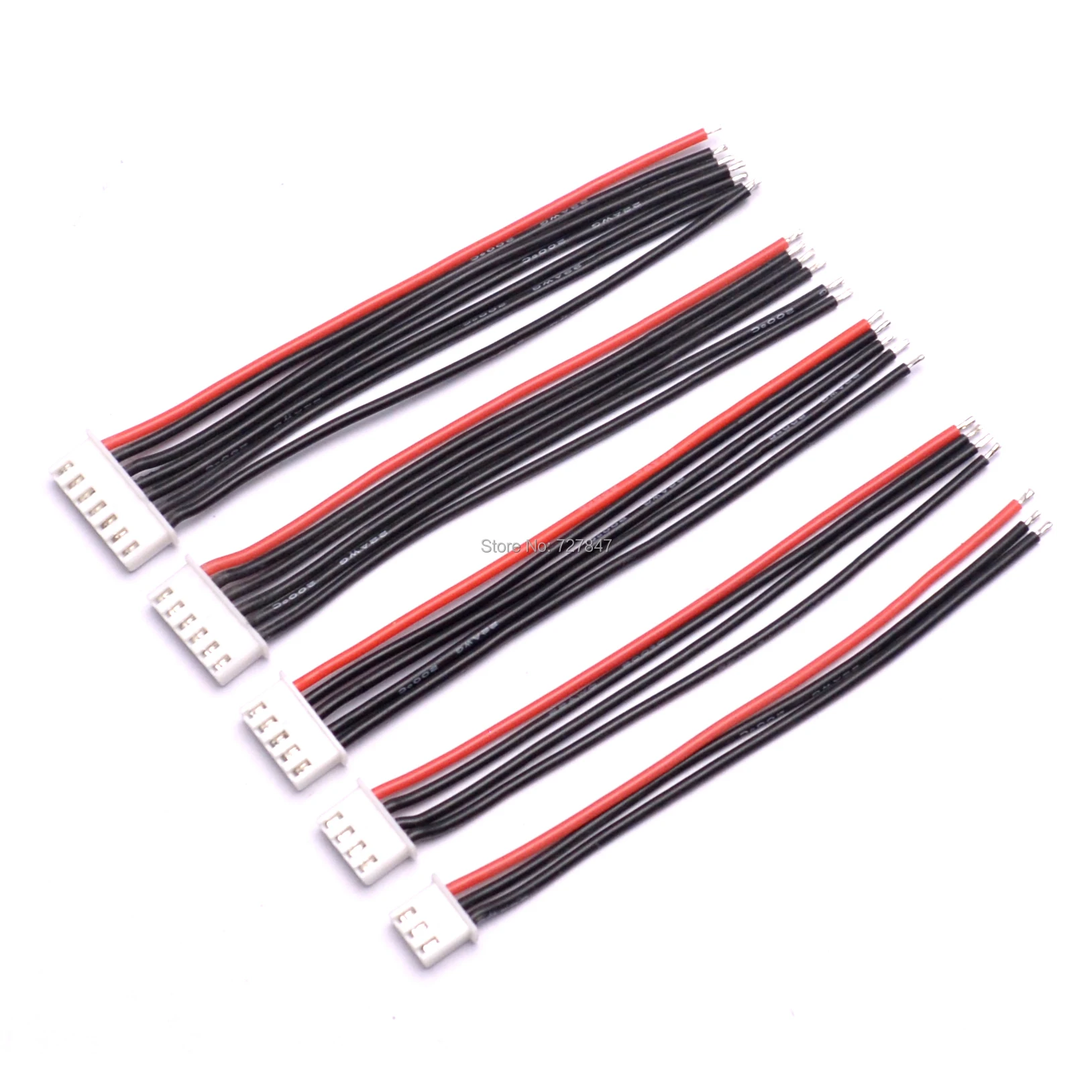 Prise de chargeur d'équilibre de batterie Lipo RC, câble pour hélicoptère RC, XH 2s 3s 4s 5s 6s, 10cm, 100mm, lot de 10 pièces