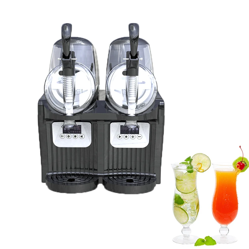 2L×2 Mini Slush Machine Ice Snow Cold Drink Maker Smoothies Granita Machine Ice Slusher Cooling Beverage Maker