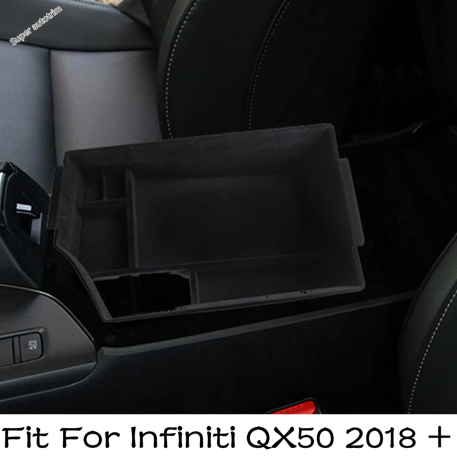 

Central Armrest Glove Storage Organizer Box Phone Holder Container Tray Fit For Infiniti QX50 2018 - 2022 Interior Car Accessory
