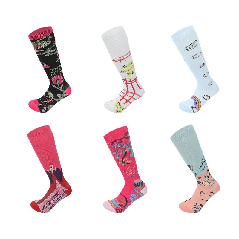 2021NewRunning Anti-slip Socks Men Cycling Marathon Halloween Sports for Varicose Veins and Veins Diabetes Socks Man Lot Outdoor image 2