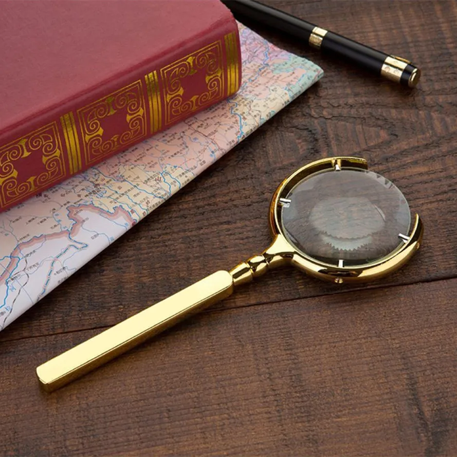 Portable handheld 8 times magnifying glass optical glass magnifying glass for jewelry appreciation and reading, etc.