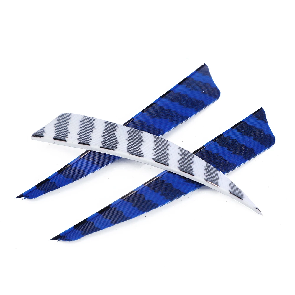 24Pcs 3 zoll 4 zoll 5 Zoll Schild Cut Pfeil Federn Gestreiften Echten Türkei Cut Feder Bogenschießen Zubehör Befiederung federn – Detail 8