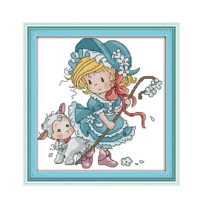 

Набор для вышивки крестом овчарки Aida 14ct 11ct с принтом, стежки на холсте, вышивка, сделай сам, рукоделие ручной работы