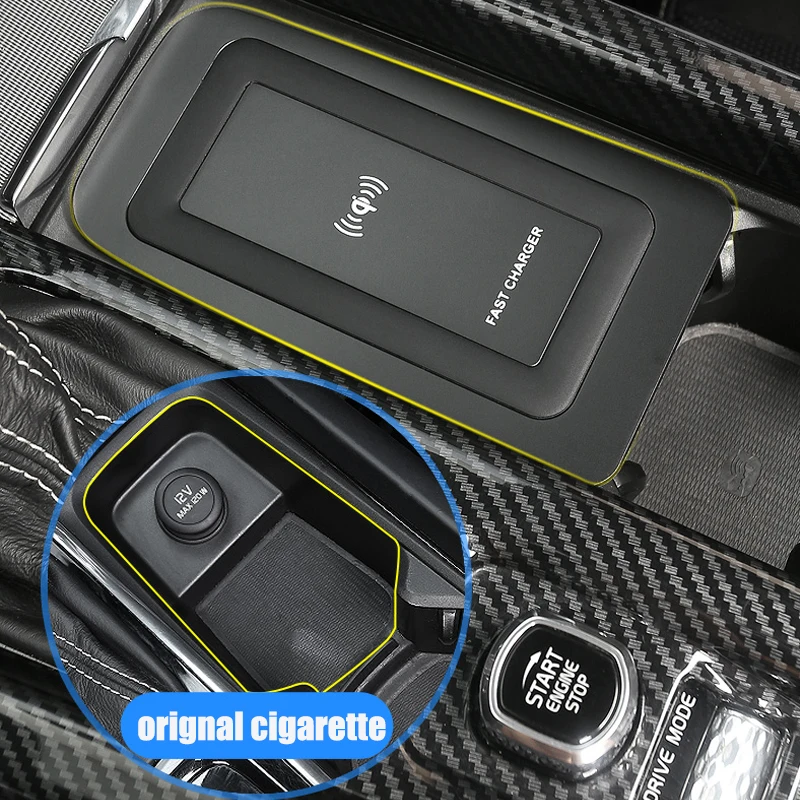 Caricabatterie wireless per Volvo XC90 V60 XC60 S90 V90 NewS60 Accessori per telefoni Caricatore USB da 18 W Ricarica speciale per telefono cellulare