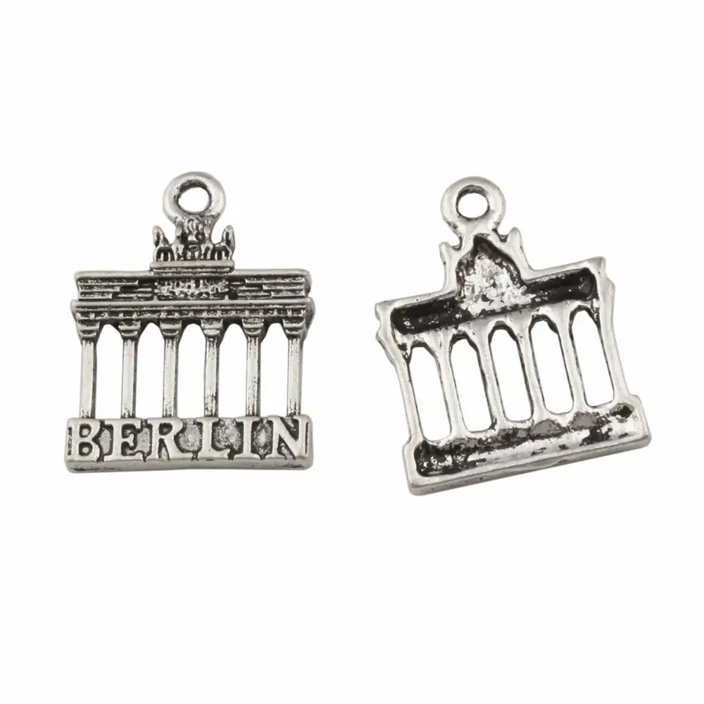 100Pcs Alloy Brandenburg Gate Berlin Landmark Trip Charm For Jewelry Making Findings