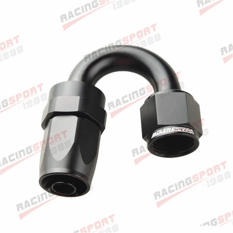 

ADLER SPEED AN-8 180 Degree Swivel Oil Line Fuel Hose End Fitting Adapter Black