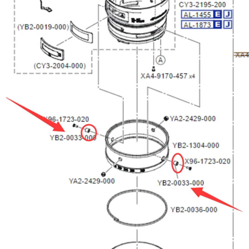 새로운 EF 16-35 2.8 II 렌즈 디센터링 칼라 가이드 YB2-0033 Canon 16-35mm 2.8L II USM 렌즈 수리 부품