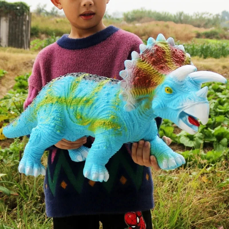 Large Size Dinosaur Shark Model Toys for Kids Tyrannosaurus Rex Soft Puppets Animals Velociraptor Jurassic Worlds Children Gift