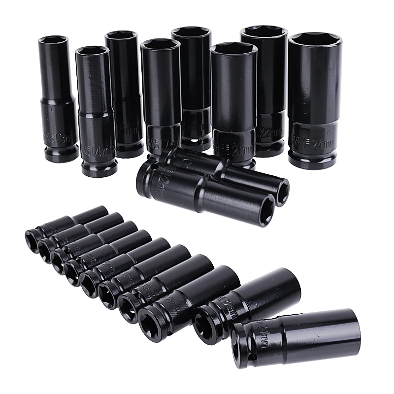 8-24mm Wrench Socket set Electric Impact Wrench Hex Socket Head Kit Metal Material High Hardness and Durability for Makita