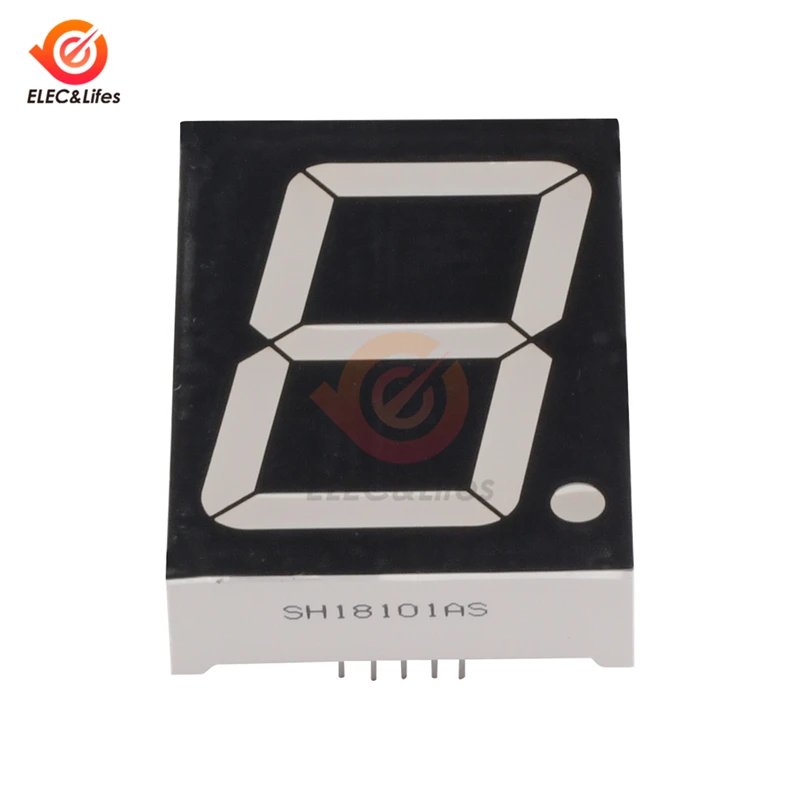 18101BS 1.8 Inch 7 Segment 1-Bit LED Display module Digital Tube Red Common Negative 18101AS Common Anode led display