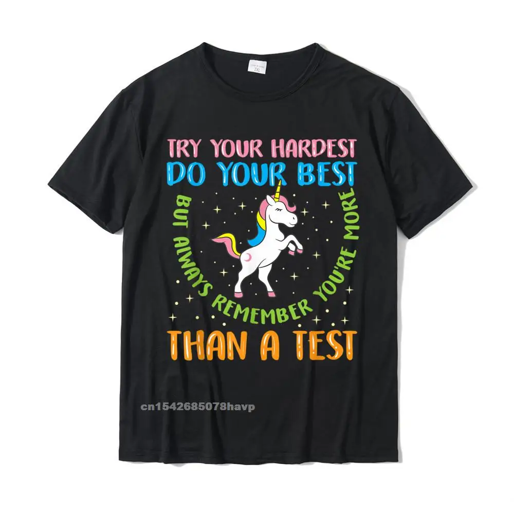 Funny Test Day Testing Mode Teacher Exam T-Shirt Men Faddish Summer T Shirt Cotton T Shirt Summer