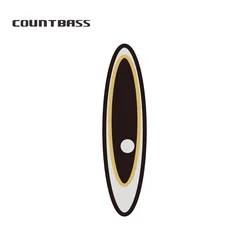 Countbass 100pcs 2D 레이저 홀로그램 낚시 미끼 눈 34.3x8.2mm 긴 금속 지그 용 낚시 액세서리