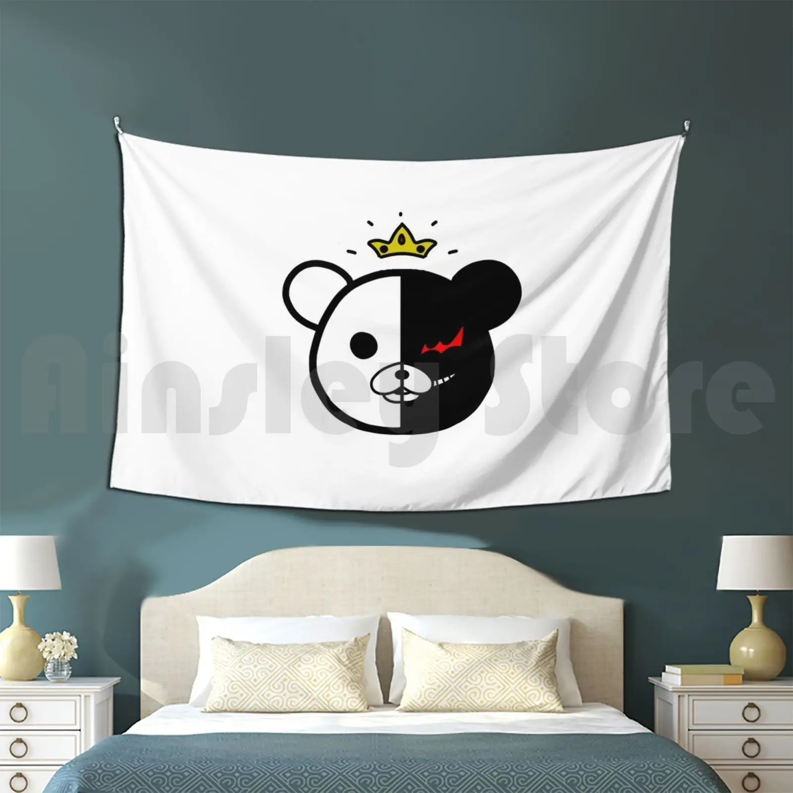 King Kuma Tapestry Living Room Bedroom Monokuma King Kuma Danganronpa