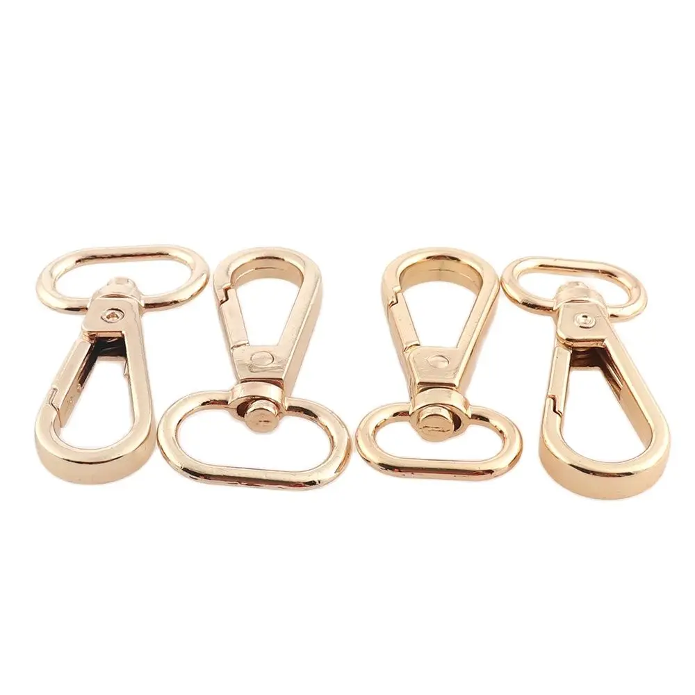 8PCS Light gold snap hook Metal Swivel buckle Alloy Ring Carabiner for Luggage Bags Bag Hanger Clasp DIY Sewing Tool Accessories