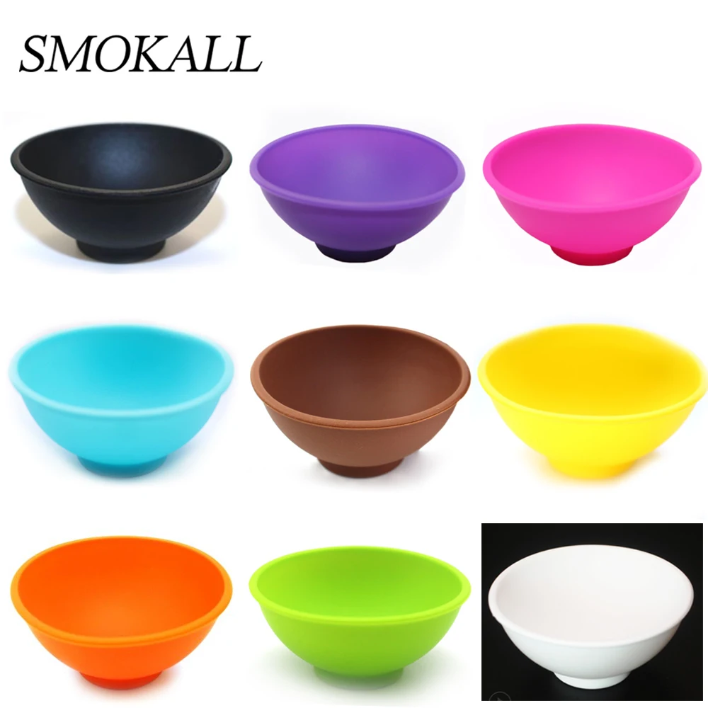 100Pcs Silicone Bowl Diameter 67mm Container Multi-Color Tobacco Herb Smoking Container Smoke Storage Box Household Kitchen Home