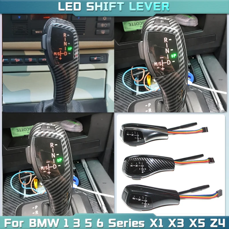 

LED Gear Shift Knob Shifter Lever For BMW 1 3 5 6 Series E90 E60 E46 85 E86 E39 E53 E92 E87 E93 E83 X1 X3 Z4 E89 Car Accessories