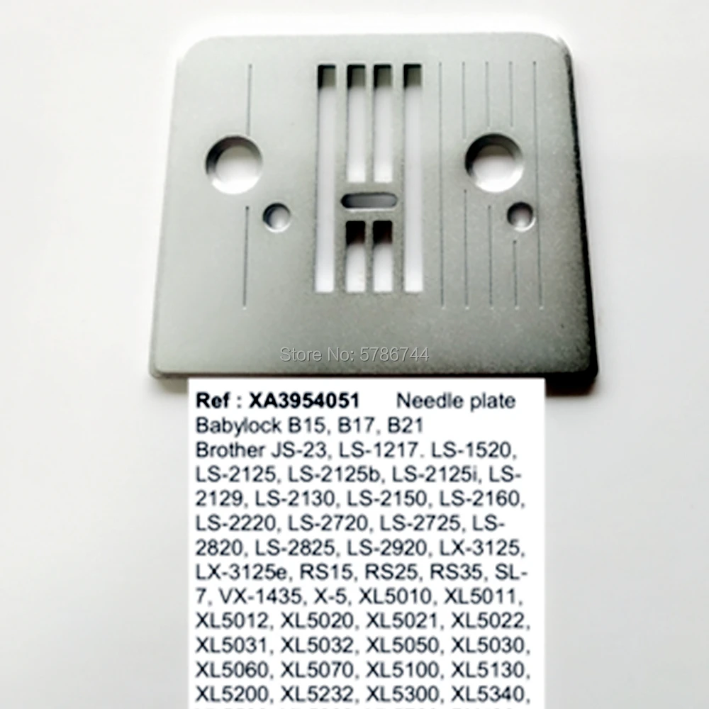 Płytka z igłą # XA3954051 dla Babylock B15,B17,B21,BL37,Brother JS,LS,LX,PX,RS,VX, seria XL maszyna do szycia domowego