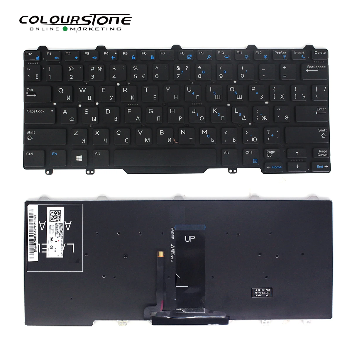 teclado do portatil para dell latitude 3340 3350 5488 5480 5490 mp13l78ru6442 russia preto notebook teclado com retroiluminado ru 01