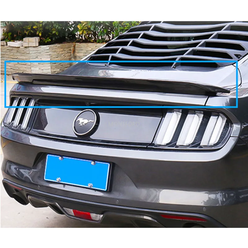 Rear Trunk Lid Spoiler Glossy Black for GT Track Pack Style Fit for Ford Mustang Coupe 2015 2016 2017 2018 2019 2020