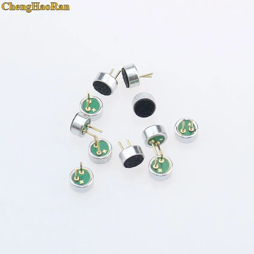 Microfone chenghaoran 4.5x2.2mm 4522, microfone eletrônico com 2 pinos