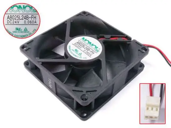 

NONOISE A8025L24B-FH DC 24V 0.06A 80x80x25mm 2-Wire Server Cooling Fan