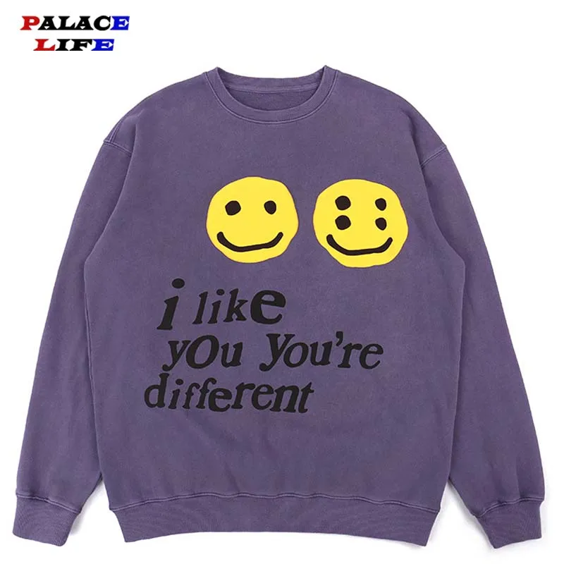 Kanye Autumn New You're different Printed Sweatshirts Men Women I Like You Printed Sweatshirts Men Women Crewneck Hoodie 2021