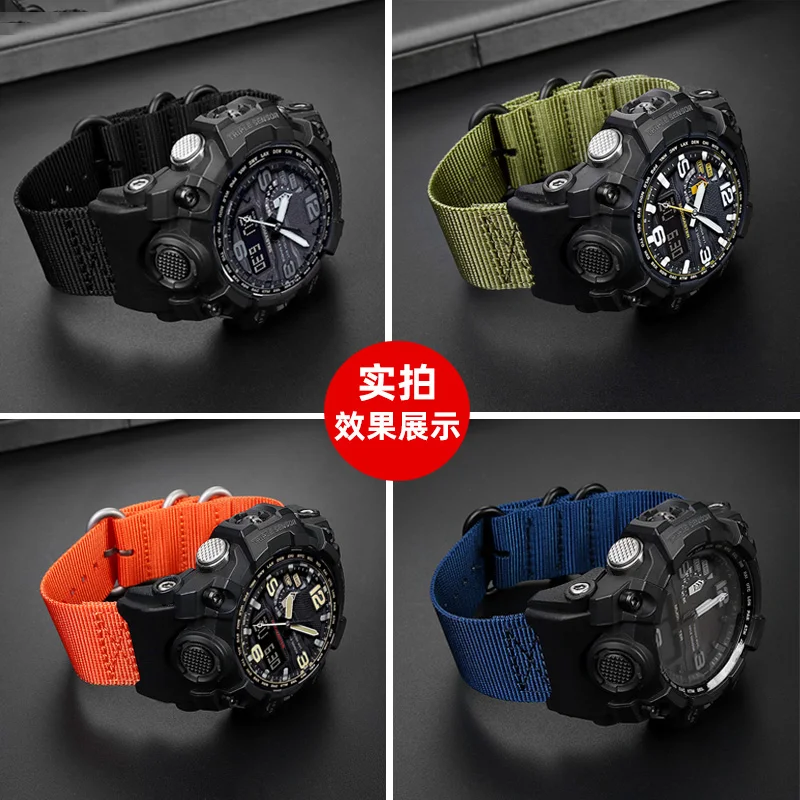 Replace Watch Band For Casio G-Shock Mudmaster GWG1000-1A GWG1000GB-1APR Strap Gshock GWG1000-1A Nylon Band Wristbands Belt