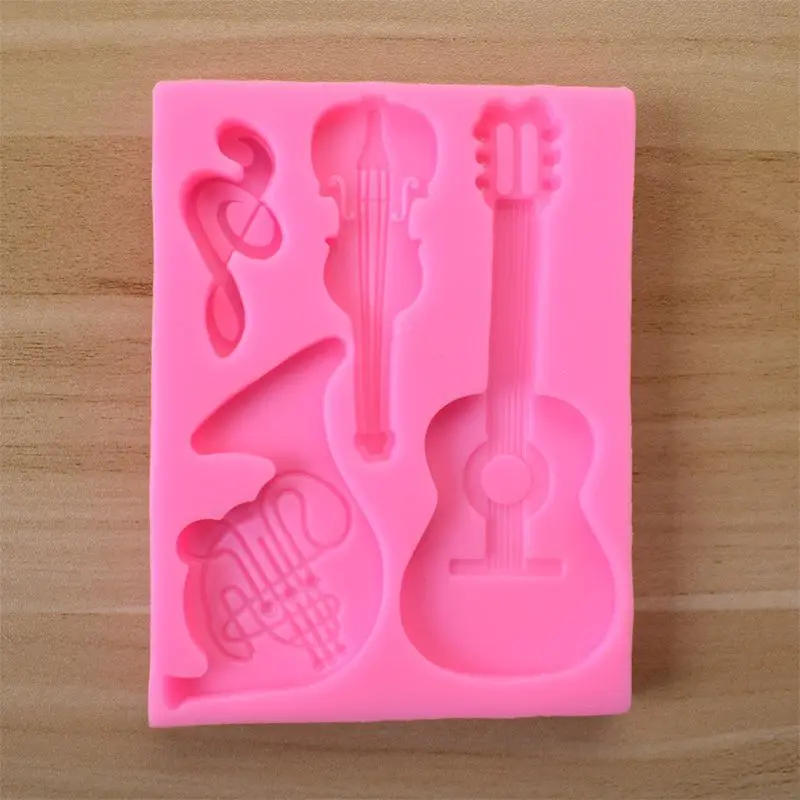 Handmade Musical Instruments Resin Mold Guitar Violin Keychain Pendant Epoxy Resin Casting Mold Jewelry Making Tools