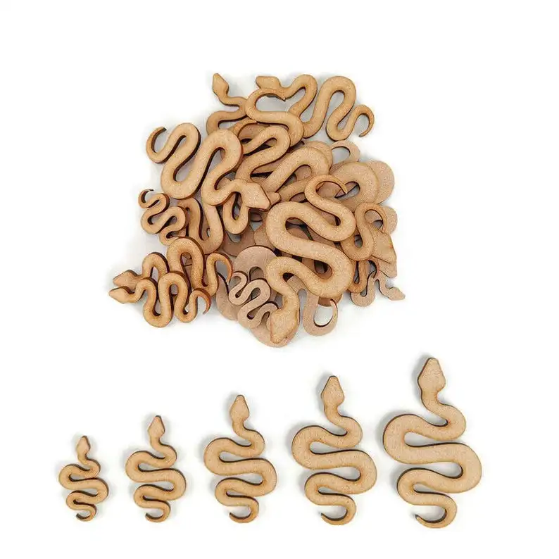 Snake MDF Craft Shapes Wooden Blank Gift Tags Decoration Embellishments Pack Art