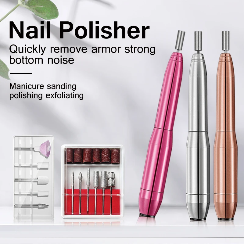 20000RPM Professional Electric Nail Drill Machine Manicure Machine Pedicure Drill Set USB Charging Nail File Nail Drill Tools