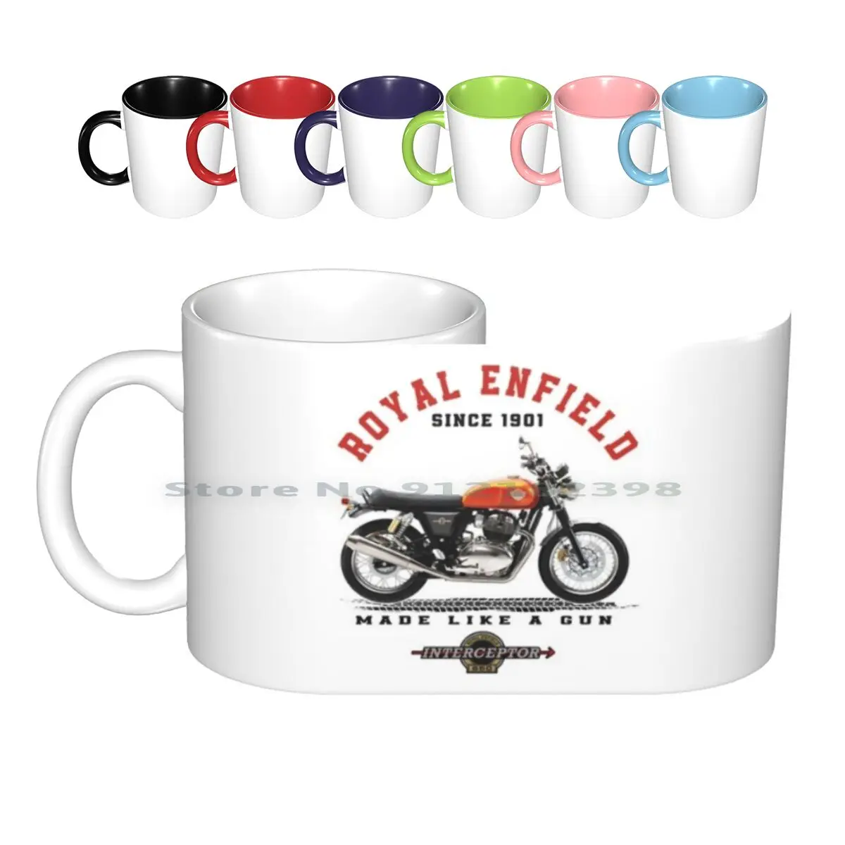 The Royal Enfield Interceptor 650 Ceramic Mugs Coffee Cups Milk Tea Mug Royal Enfield Interceptor 650 Made Like A Gun