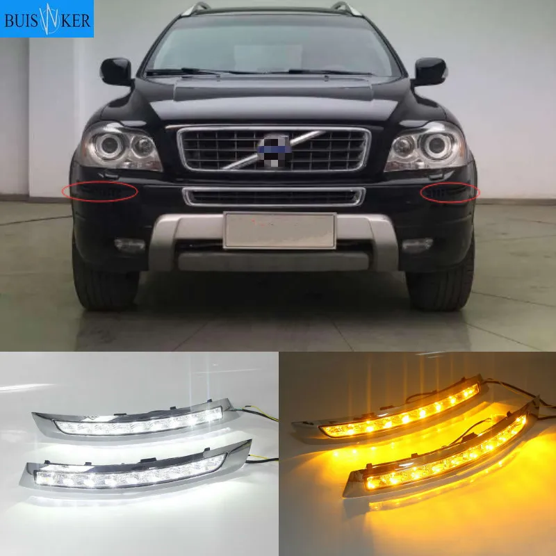 

1Set For VOLVO XC90 2007 - 2013 LED DRL Daytime Running Lights Daylight Waterproof fog lamp car-Styling turn light