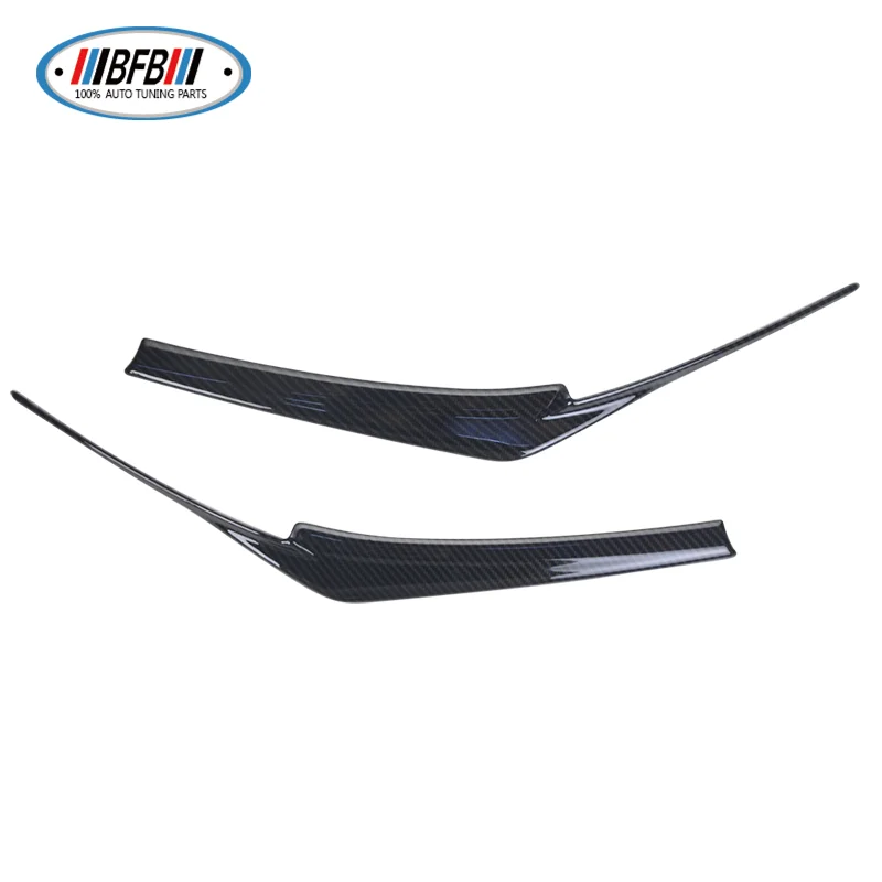 

BFB 2PCS Headlight Front Lamp Eyebrows Front Eyelips Cover Trim Carbon Pringing Looking Add On Style For Toyota Camry 2018