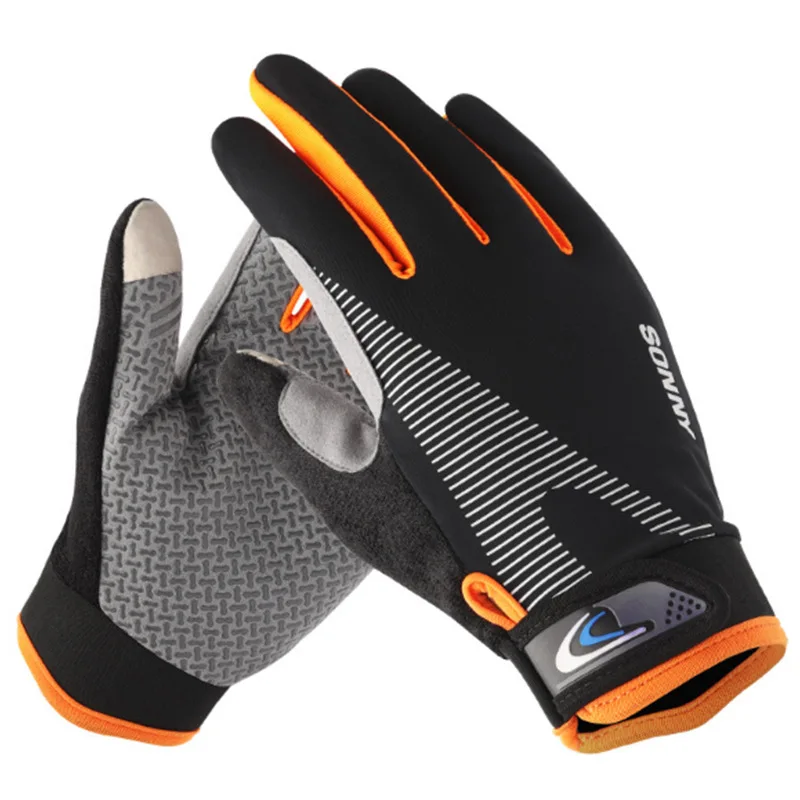 Adult Men&Women Golf Gloves Outdoor Riding Ice Silk Full Finger Fitness Non-slip Touch Screen Bicycle Sunscreen Glove