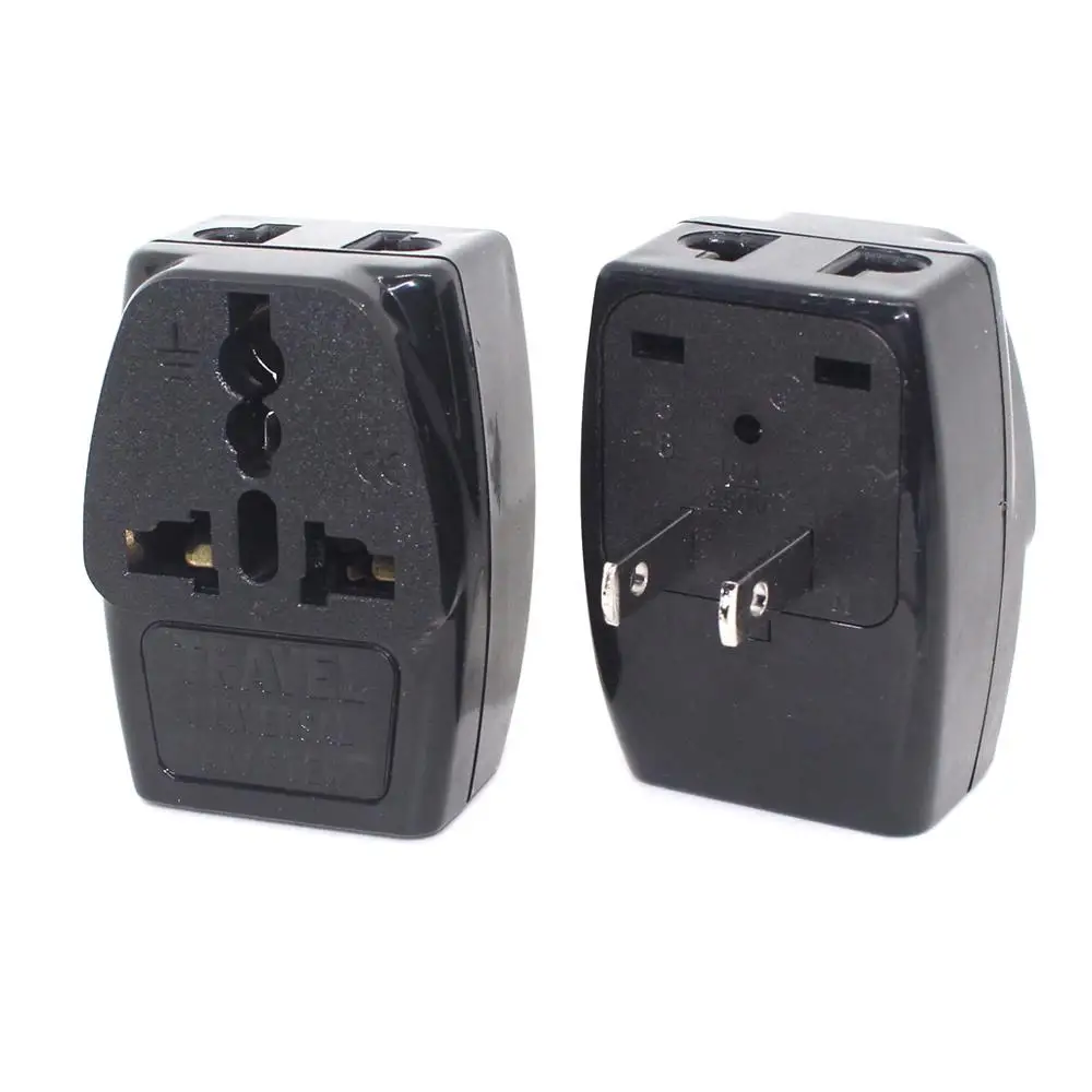 US Travel Adapter (Type A), Convert Universal Socket To 2-flat Pins Japan America Philippines Power Plug 1To 3 Receptacle Outlet