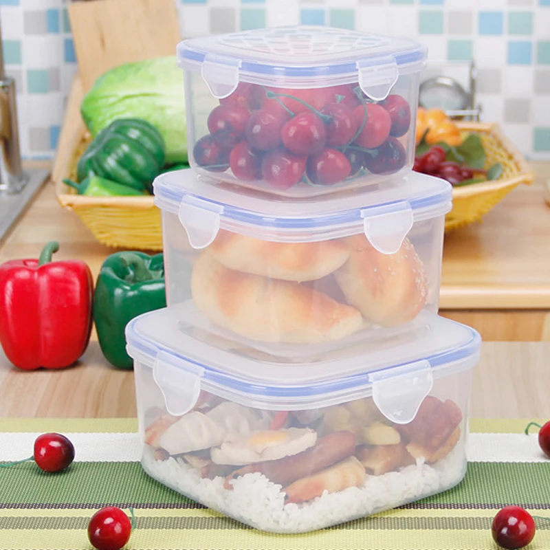 Plastic Lunch Box For Kids Bento Box Food Storage Container For School Office Worker Outdoor Picnic Snack Meal Microwave 6 Size