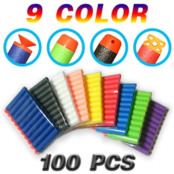 100pcs 7.2cm חלול חור ראש קצף רך קליעים אקדח צעצוע הטלת חיצים עבור נרף עלית סדרה מילוי אוניברסלי Blasters