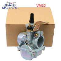 Sclmotos- VM20 20mm Round Slide Motorcycle Carburetor Engine Device Carb For MIKUNI VM Series Carb ATV Go Kart Motocross Racing