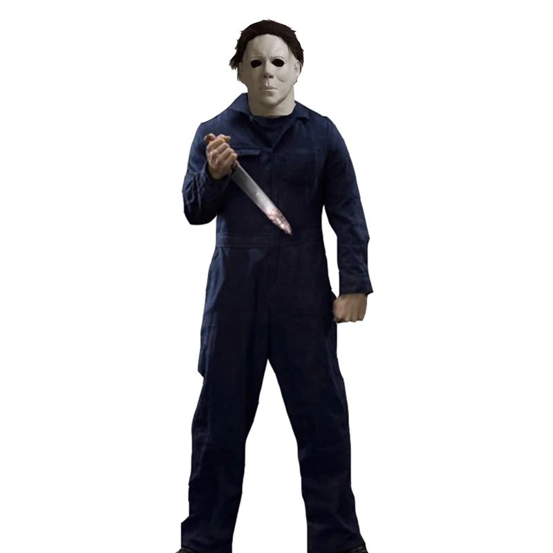 Halloween Trang Phục Hóa Trang Michael Myers Kẻ Sát Nhân Đồng Phục Phù Hợp Với Kinh Dị Mặt Nạ Đầu Khẩu Trang Dành Cho Nam Nữ Halloween Carnival Đảng