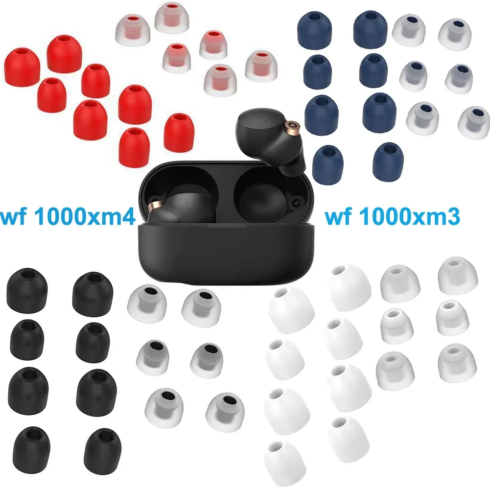 7Pairs Soft Silicone Ear Tips Case for Sony WF 1000XM4 1000XM3 Headphones Earbuds Eartip Accessories L/M/S/XS