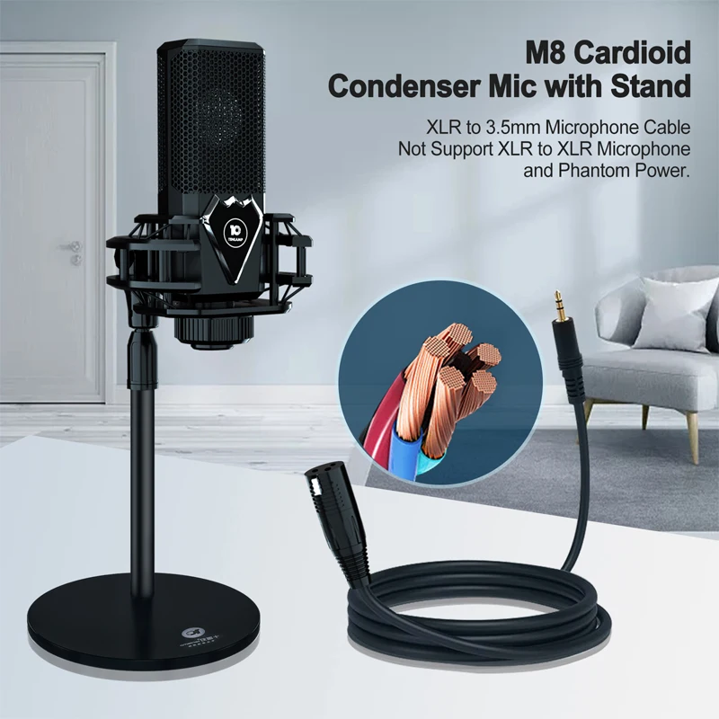 Microphone G4 Sound Card For Live Broadcast Stream Professional  Audio USB Rechargeable Condenser Microphone Sound Mixer For PC