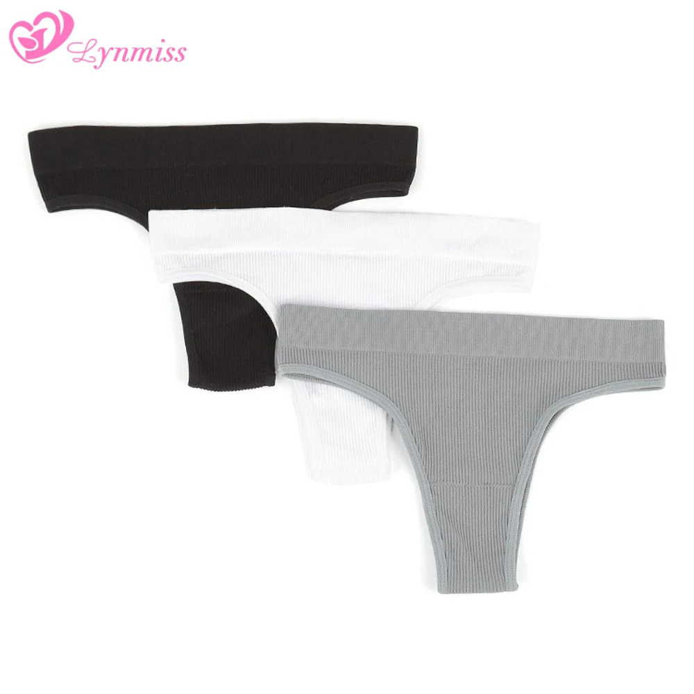 

Lynmiss Seamless Underwear Thread Cotton Panties Women Briefs Mid Waist Sexy Lingerie Female Thong Ladies Underpants Comfortable