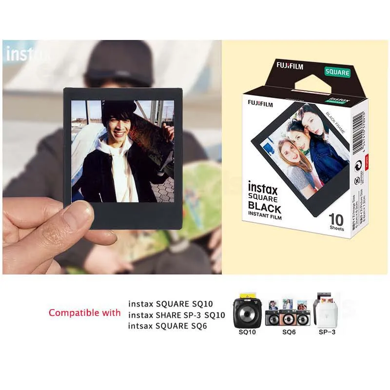 Instax SQUARE Film White/Rainbow/Black/Sunset Photo Paper For Fujifilm Instax SQ6 SQ10 SQ20 SQ40 Instant Camera & Share SP-3