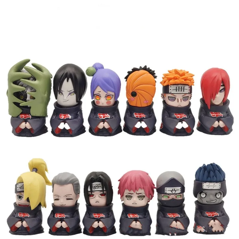 6 PCS Naruto Dolls Kawaii Dolls Anime Dolls Anime Children’s Gifts Naruto Sasuke Figure Capsule Toys Blind Box