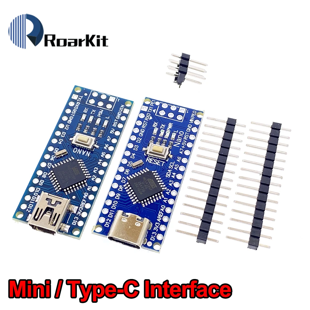 Mini USB Type-C With The Bootloader Nano 3.0 Controller Compatible For Arduino CH340 5V 16Mhz V3.0 Atmega328 UNO IO Shield