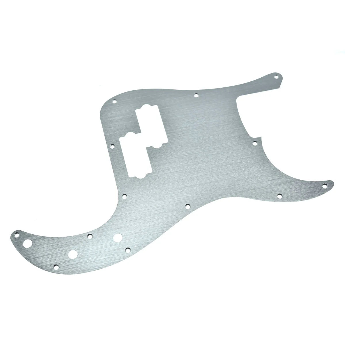 KAISH 13-Hole Metal Aluminium Anodized Precision P Bass Modern Style Standard Pickguard Fits American Fender P Bass Silver